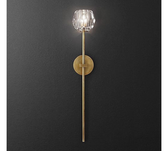 Изображение товара Бра IMPERIUMLOFT RH Boule de Cristal Long Sconce Brass 185376-22