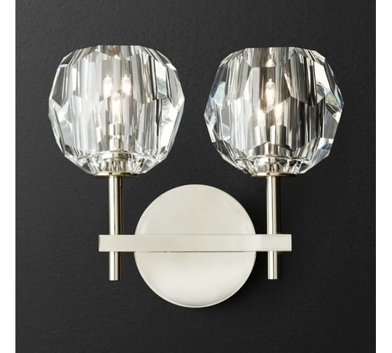 Изображение товара Бра IMPERIUMLOFT RH Boule de Cristal Double Sconce Chrome 156049-22