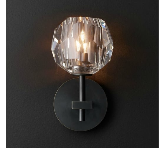 Изображение товара Бра IMPERIUMLOFT RH Boule de Cristal Single Sconce Black 156563-22