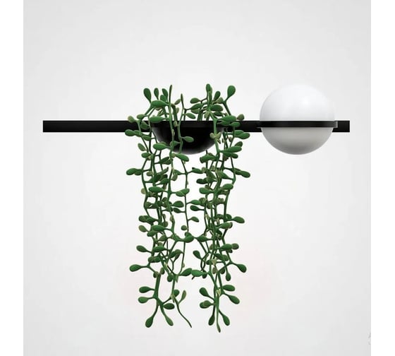 Изображение товара Бра IMPERIUMLOFT PALMA Wall lamp 1 шар + 1 вазон горизонтальная 168494-22