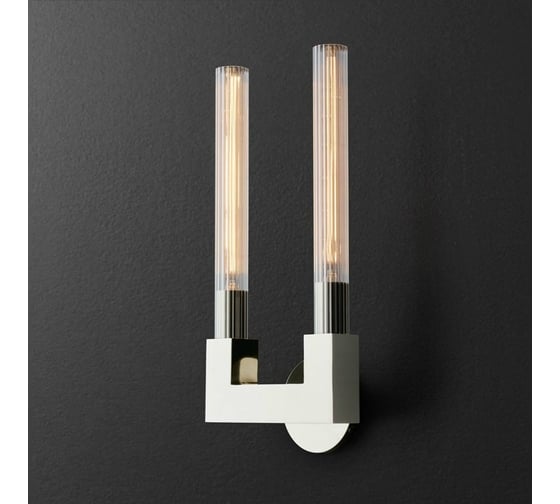 Изображение товара Бра IMPERIUMLOFT RH CANNELLE wall lamp DOUBLE Sconces Chrome 147875-22