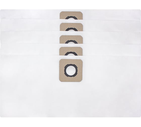 Изображение товара Мешки для пылесоса Denzel, Edon, Fubag, P.I.T, Favourite, Диолд, Ресанта, 20 л, 5шт, ROCKSTAR R51(5)