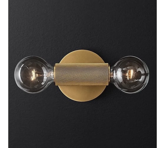Изображение товара Бра IMPERIUMLOFT RH Utilitaire Inline Sconce Brass 123279-22