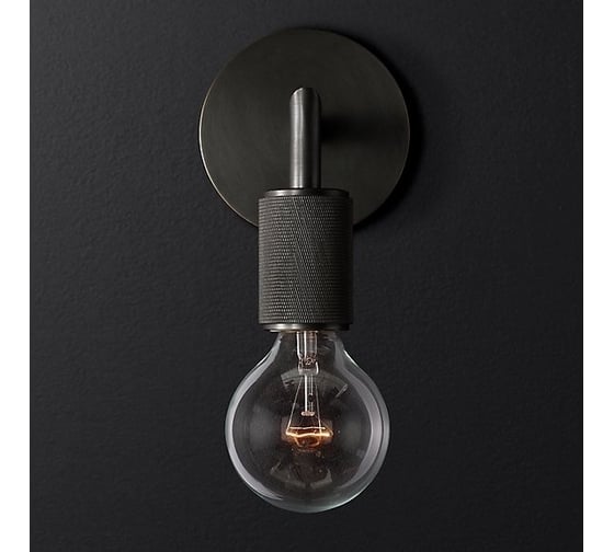 Изображение товара Бра IMPERIUMLOFT RH Utilitaire Single Sconce Black 123284-22