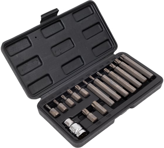 Изображение товара Набор бит ТОRХ (15 шт, Т20-Т55) в пластиковом боксе VOREL 66580