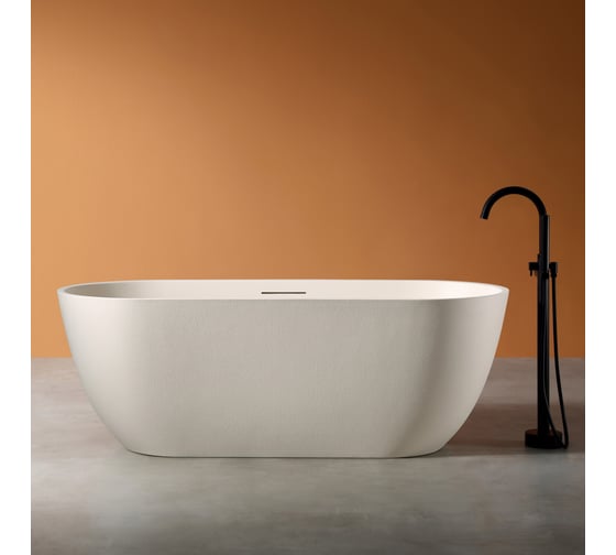 Изображение товара Ванна из искусственного камня ABBER Frankfurt светло-бежевая матовая AM9941MBE