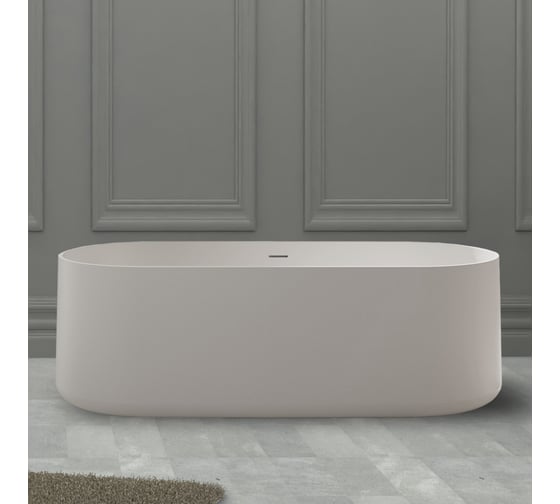 Изображение товара Ванна из искусственного камня ABBER Stein белая матовая AS9607