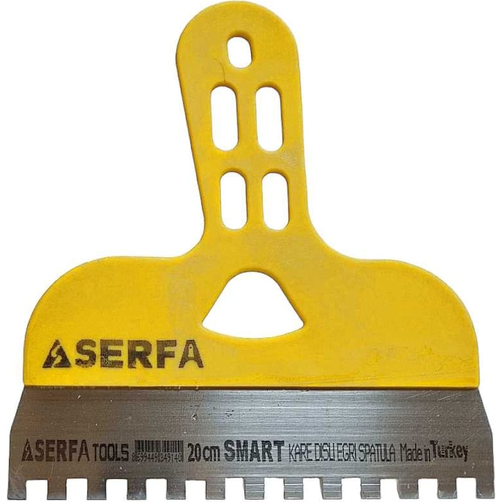 Зубчатый шпатель Serfa шпатель зубчатый лом 300 мм зуб 6 мм нержавеющая сталь