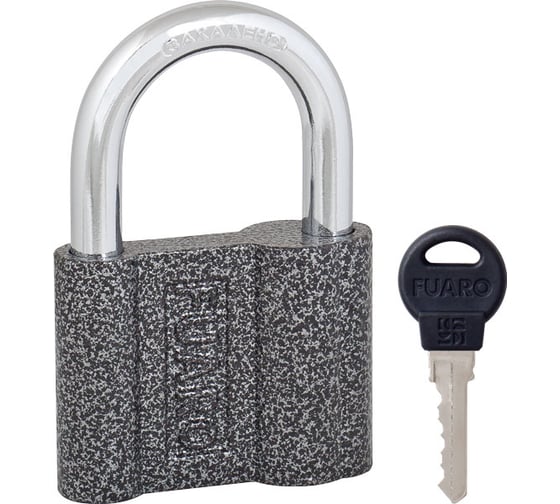 Изображение товара Навесной замок Fuaro PL-4080 80 мм 3 англ. кл. БЛИСТЕР 26355