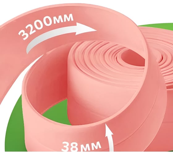 Изображение товара Бордюрная самоклеящаяся лента FABERHAUS 38 мм, 3,2 м розовая (блистер) 4680427128523