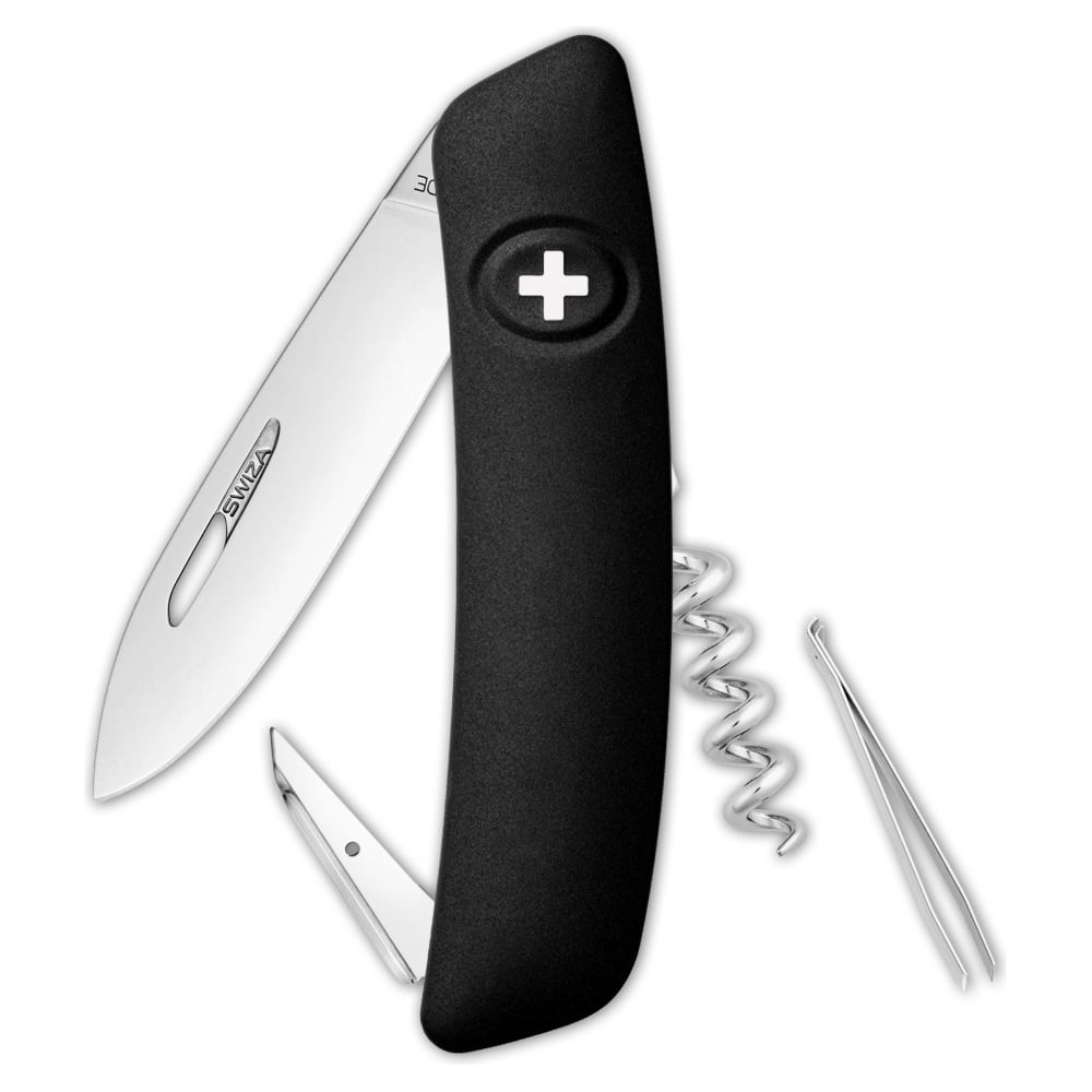 фото Швейцарский нож swiza d01 standard, 95 мм, 6 функций, черный kni.0010.1010