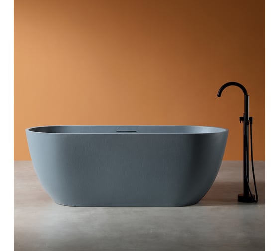 Изображение товара Ванна из искусственного камня ABBER Frankfurt серая матовая AM9941G