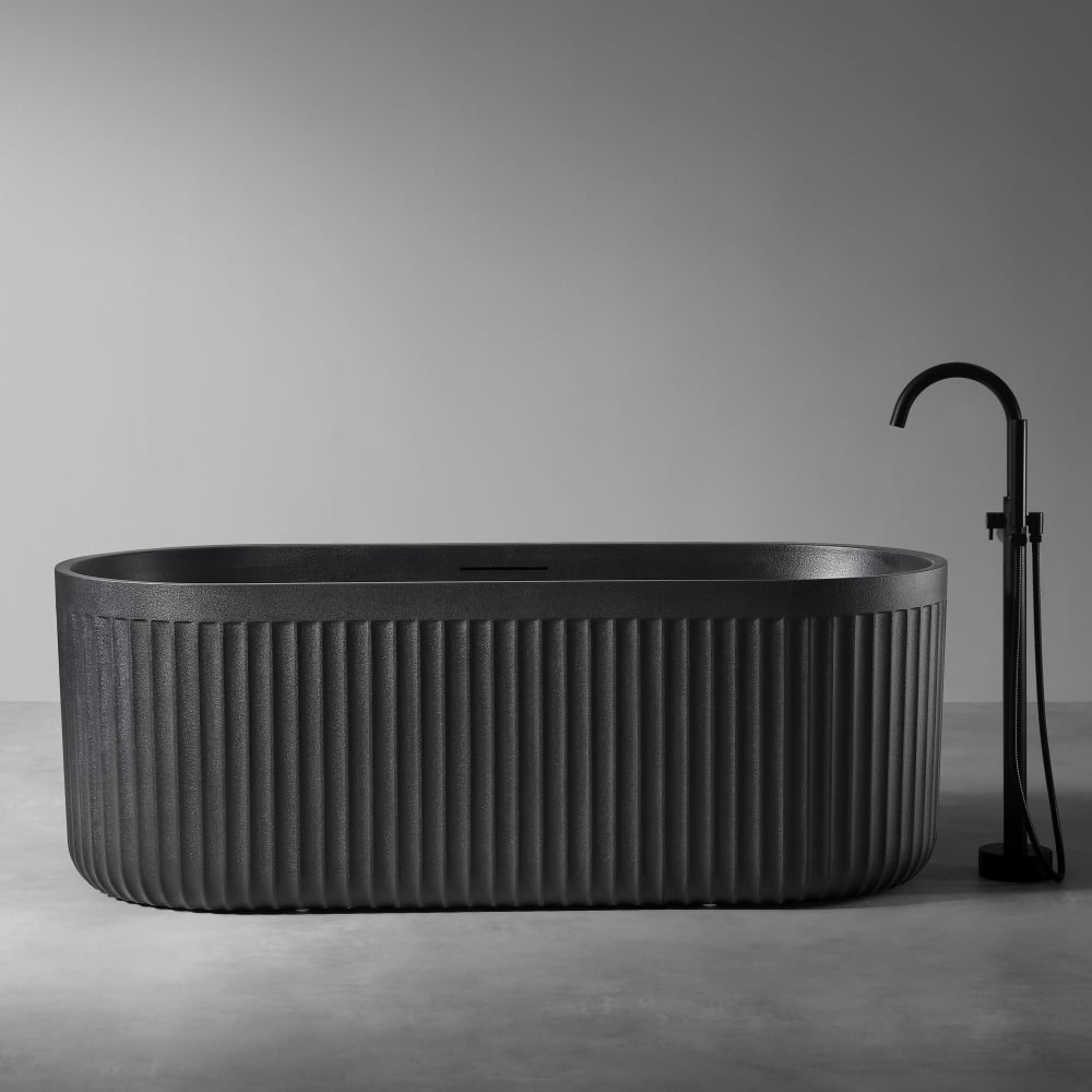 Изображение товара Ванна из искусственного камня ABBER Stuttgart черная матовая AM9925B