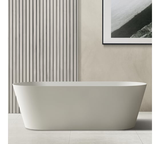 Изображение товара Ванна из искусственного камня ABBER Stein белая матовая AS9622