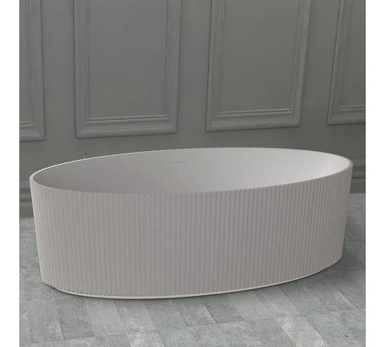 Изображение товара Ванна из искусственного камня ABBER Stein белая матовая AS9627