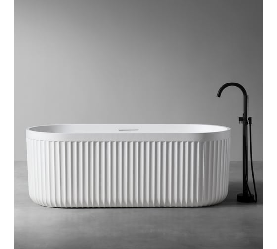 Изображение товара Ванна из искусственного камня ABBER Stuttgart белая матовая AM9925