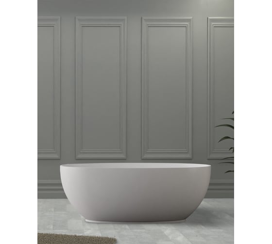 Изображение товара Ванна из искусственного камня ABBER Stein белая матовая AS9641-1.5