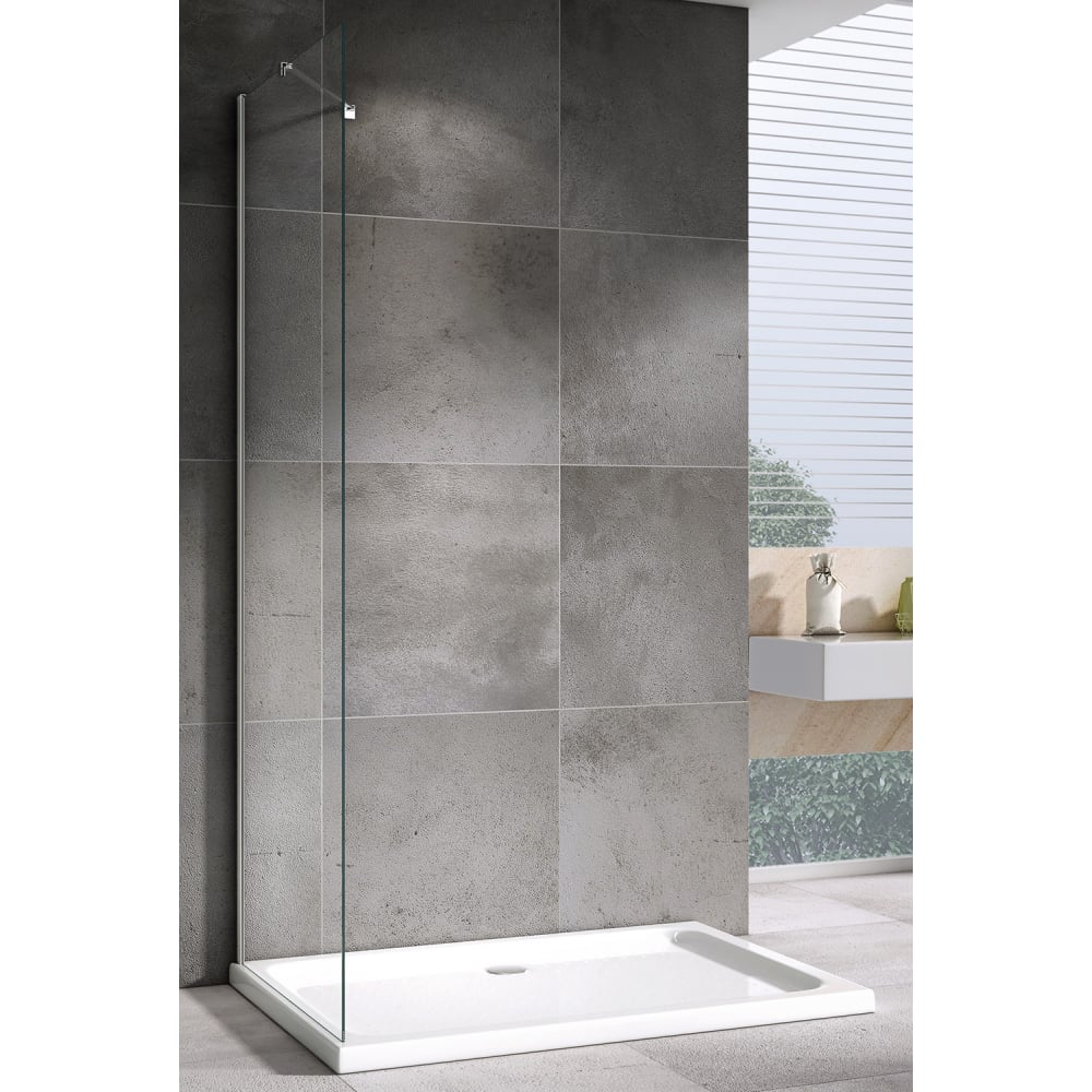 Изображение товара Боковая стенка ABBER Zart S81 для душевой кабины, стекло, хром, регулируемая ширина