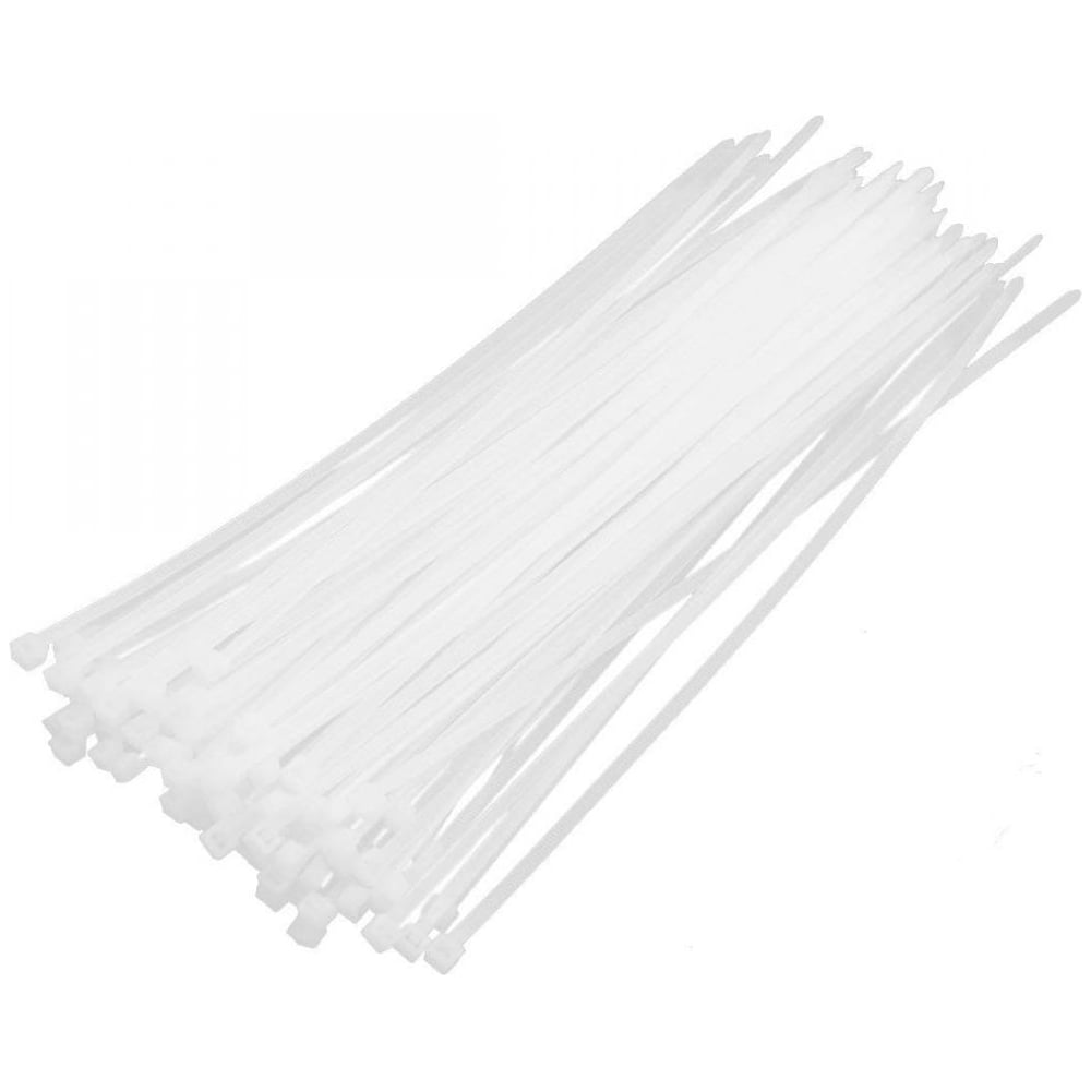 Изображение товара Нейлоновый хомут-стяжка СВК 4,8x300 мм белый, 100 шт.