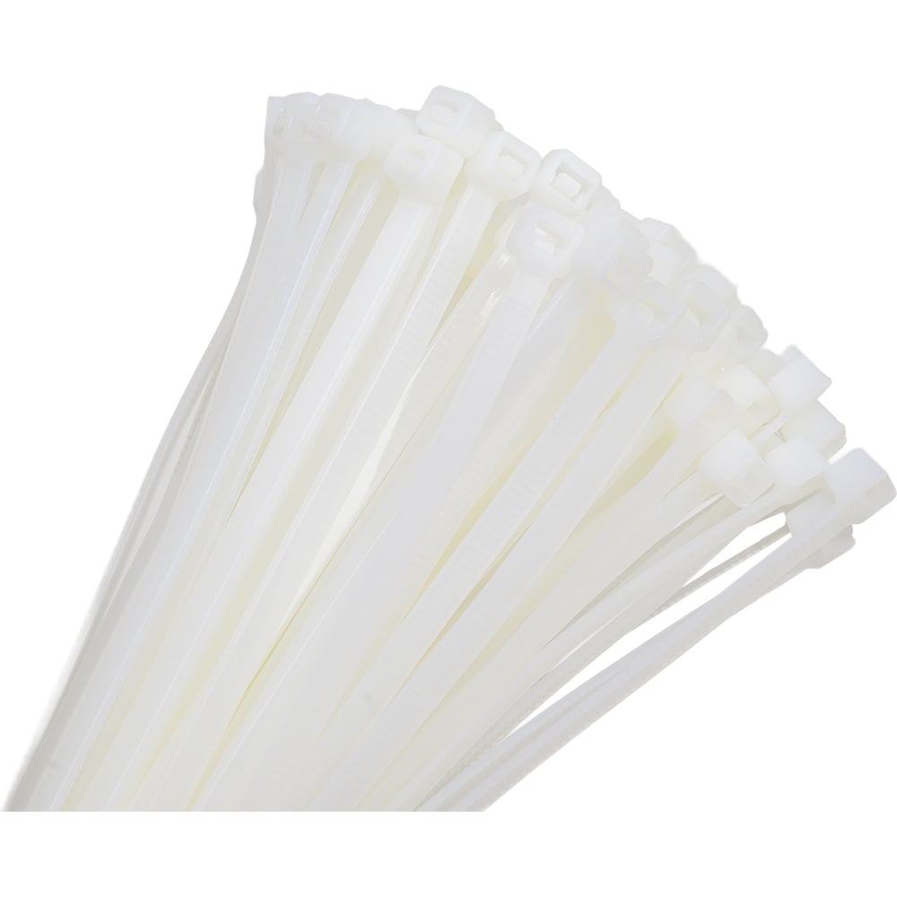 Изображение товара Нейлоновый хомут-стяжка СВК 4,8x300 мм, белый, 100 шт. Н0000026992