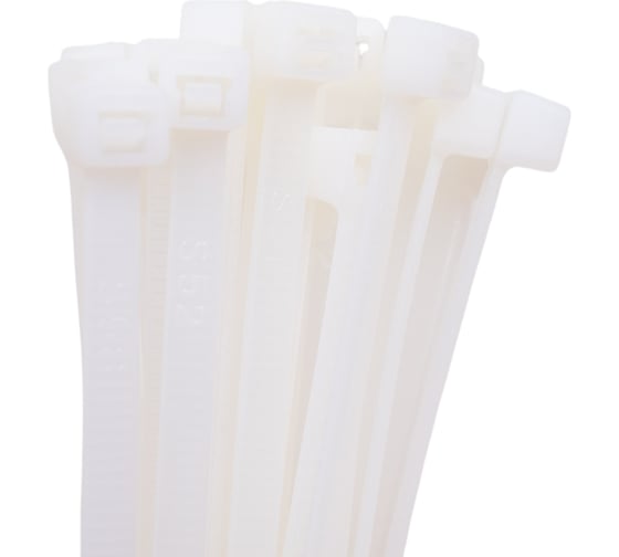 Изображение товара Нейлоновый хомут-стяжка СВК 4,8x200 мм, белый, 100 шт. Н0000026990