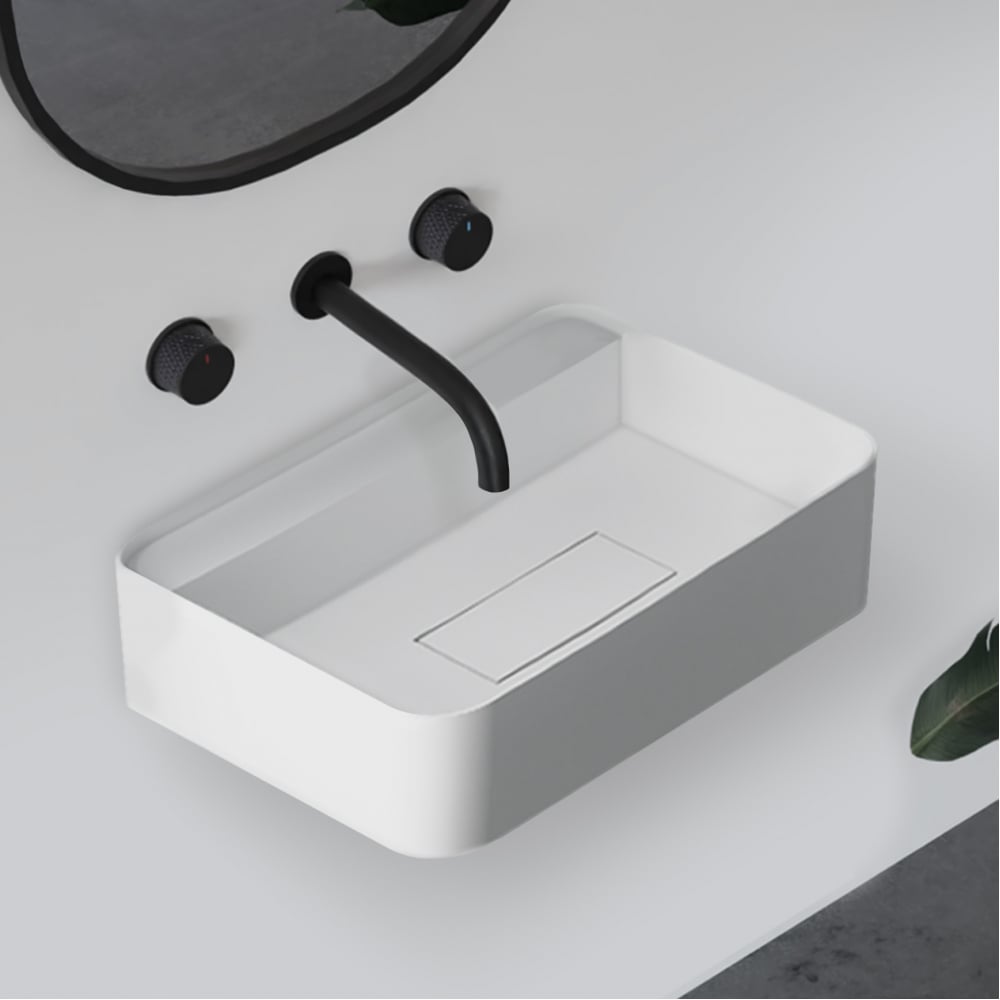 Изображение товара Подвесная раковина ABBER Stein белая матовая AS2626 для современной ванной