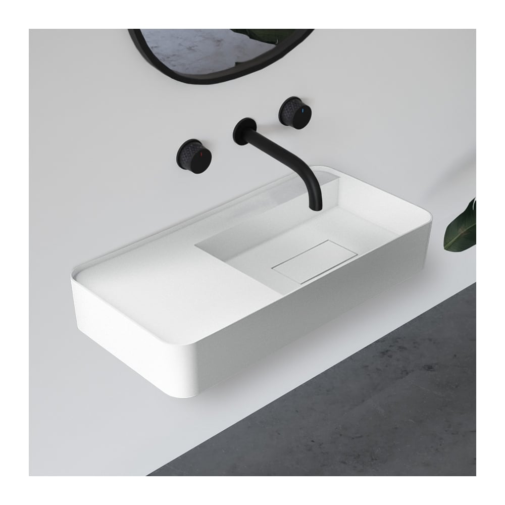 Изображение товара Подвесная раковина ABBER Stein белая матовая AS2627-1.2 для современной ванной комнаты