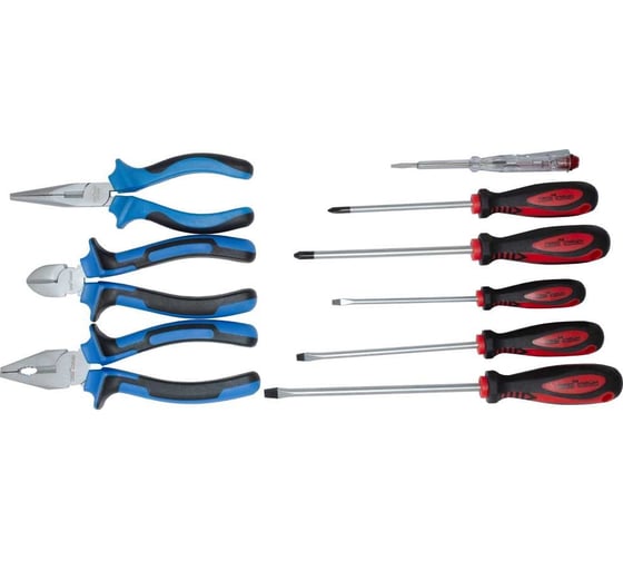 Изображение товара Набор шарнирно-губцевого инструмента и отверток Промлайн 9 предметов ПЛ071303_023