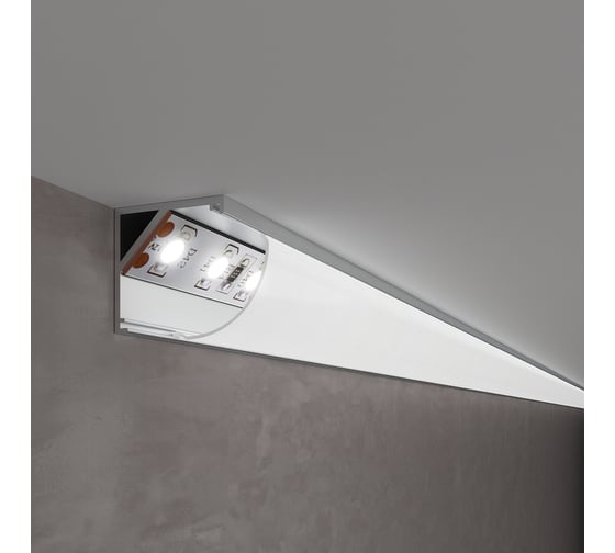 Изображение товара Угловой алюминиевый профиль Elektrostandard LL-2-ALP008 для LED ленты (под ленту до 10mm) a041813