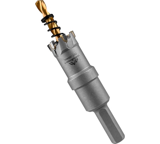 Изображение товара Коронка по металлу твердосплавная с центрирующим сверлом 20 мм Vertextools 1819-20