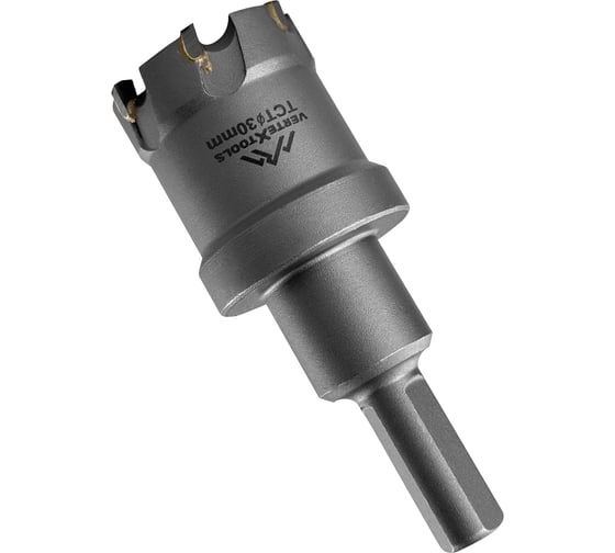 Изображение товара Коронка по металлу твердосплавная с центрирующим сверлом 30 мм Vertextools 1819-30