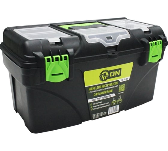 Изображение товара Ящик On пластиковый для инструментов 21, 530x275x290 мм с органайзерами 25-10-008