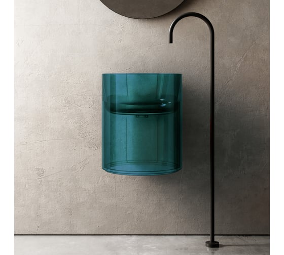 Изображение товара Подвесная прозрачная раковина ABBER Kristall бирюзовая AT2704Aquamarin