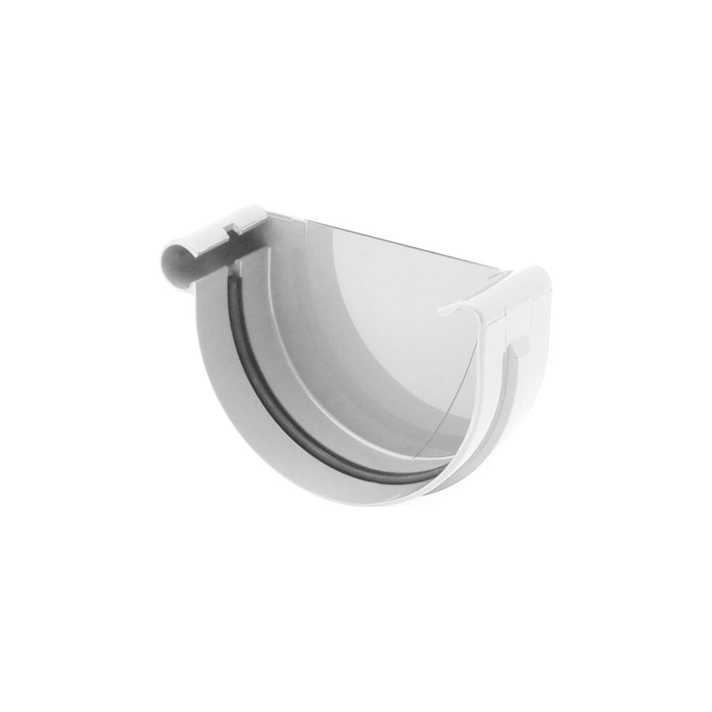 Изображение товара Заглушка желоба BRYZA левая 75 мм белая пластиковая, No 60-091