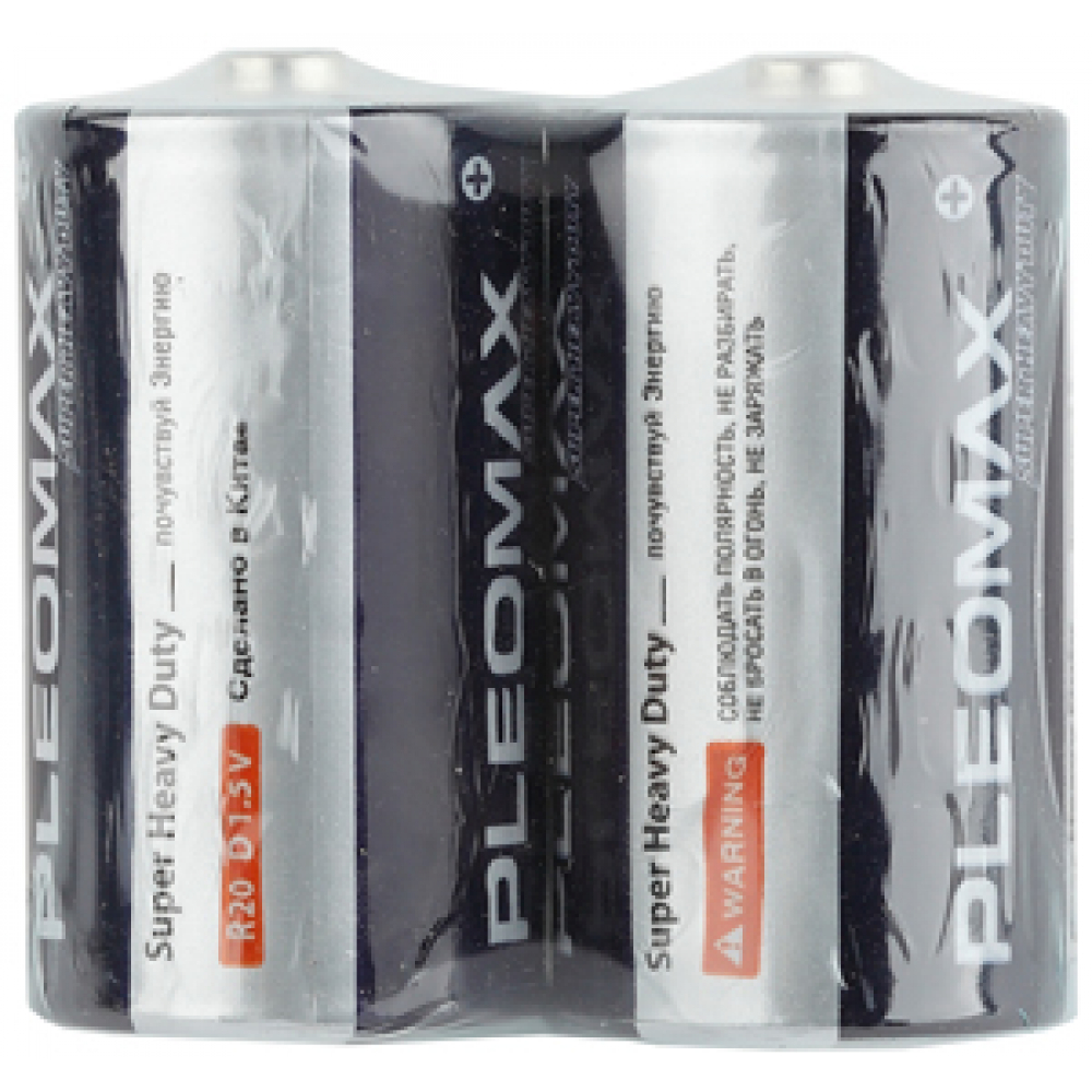 Элемент питания Pleomax батарейка алкалиновая космос lr20 упаковка 2 шт