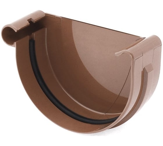 Изображение товара Заглушка желоба BRYZA левая 75 мм коричневая 60-092