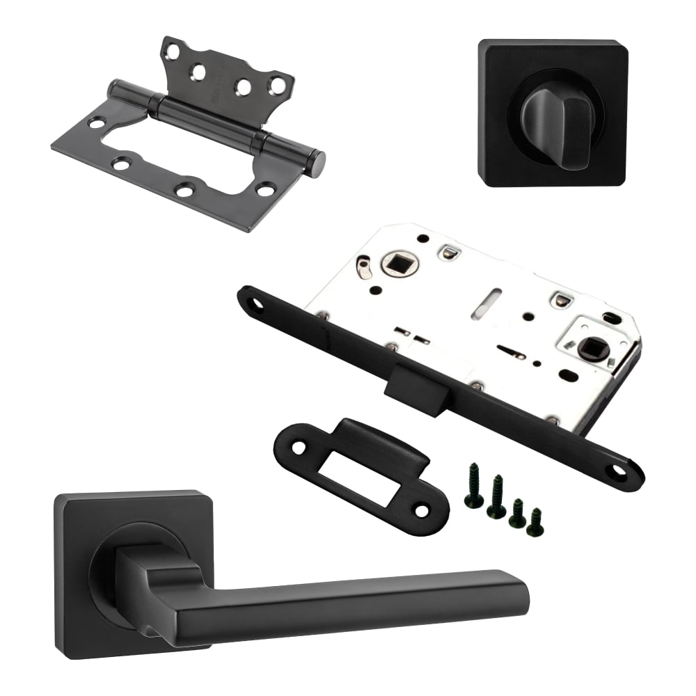 Изображение товара Комплект дверной фурнитуры Paulinidor 514-02 чёрного цвета