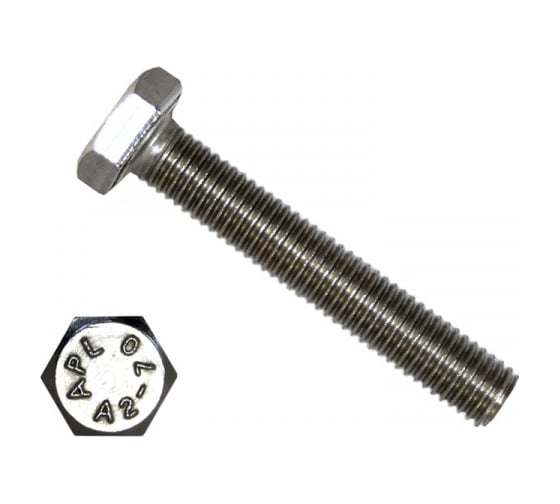 Изображение товара Болты с полной резьбой КРЕП-КОМП нержавеющие DIN933 А2 8х40 15шт бпн840мф