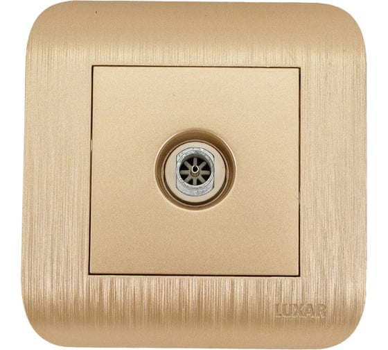 Изображение товара Розетка LUXAR Deco с/у TВ оконечная шампань с рифленой рамкой 4606400620365