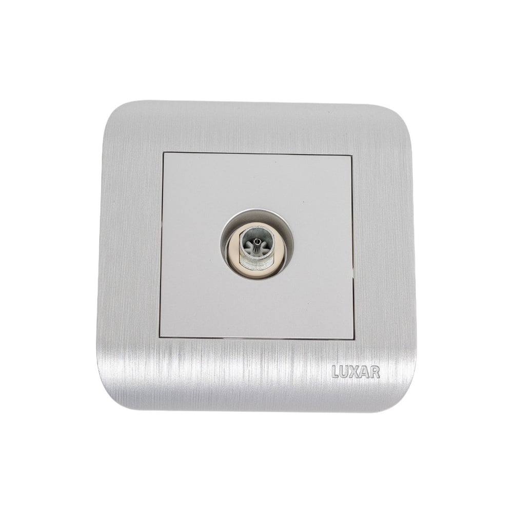 Изображение товара Розетка LUXAR Deco с/у TВ оконечная серебро, IP20, 1 гнездо