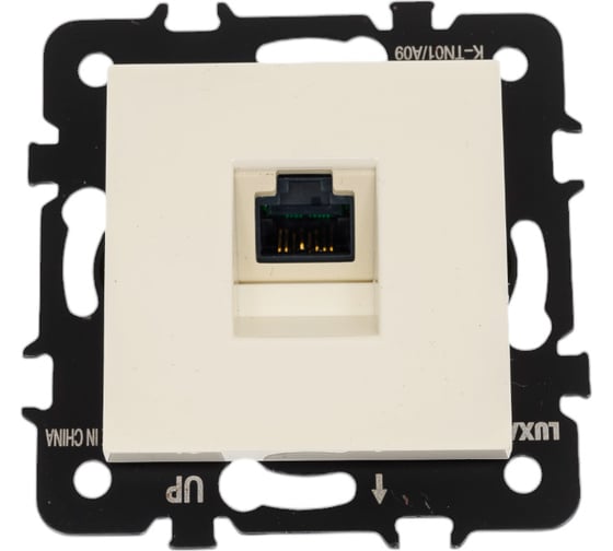 Изображение товара Компьютерная розетка LUXAR Art с/у RJ-45 слоновая кость, без рамки 4606400620518