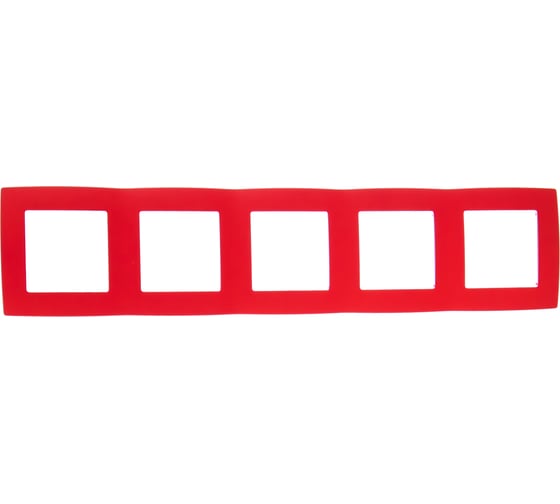 Изображение товара Рамка ЭРА 12500523 на 5 постов, красный Б0019420