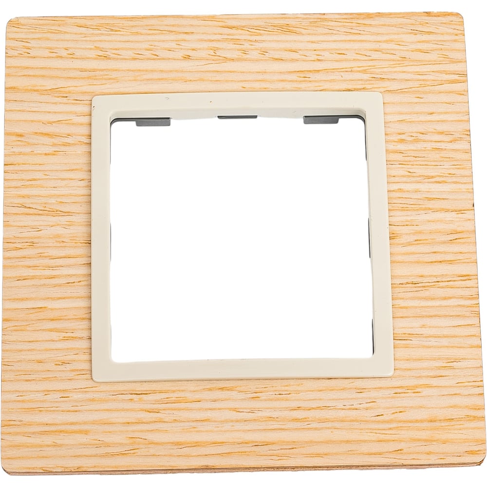 Изображение товара Рамка для поста ЭРА 14530111 из дерева и термопласта, 1 пост, стиль Elegance, клен