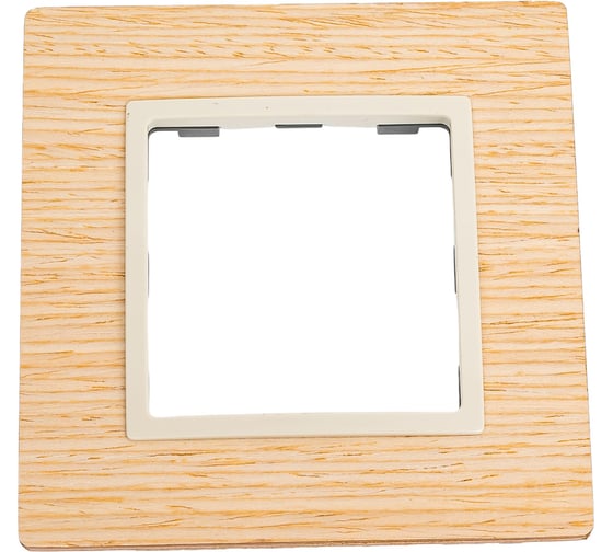 Изображение товара Рамка ЭРА 14530111 на 1 пост, дерево, Elegance, клен+слоновая кость Б0034570