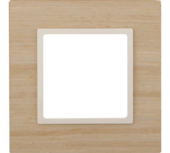 Изображение товара Рамка ЭРА 14530111 на 1 пост, дерево, Elegance, клен+слоновая кость Б0034570