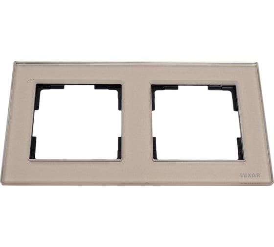 Изображение товара Горизонтальная рамка LUXAR Art на 2 поста стекло шампань 4606400620587