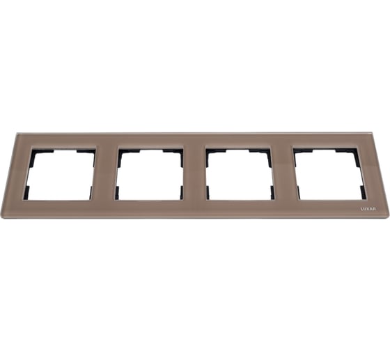 Изображение товара Горизонтальная рамка LUXAR Art на 4 поста стекло мокко 4606400620648