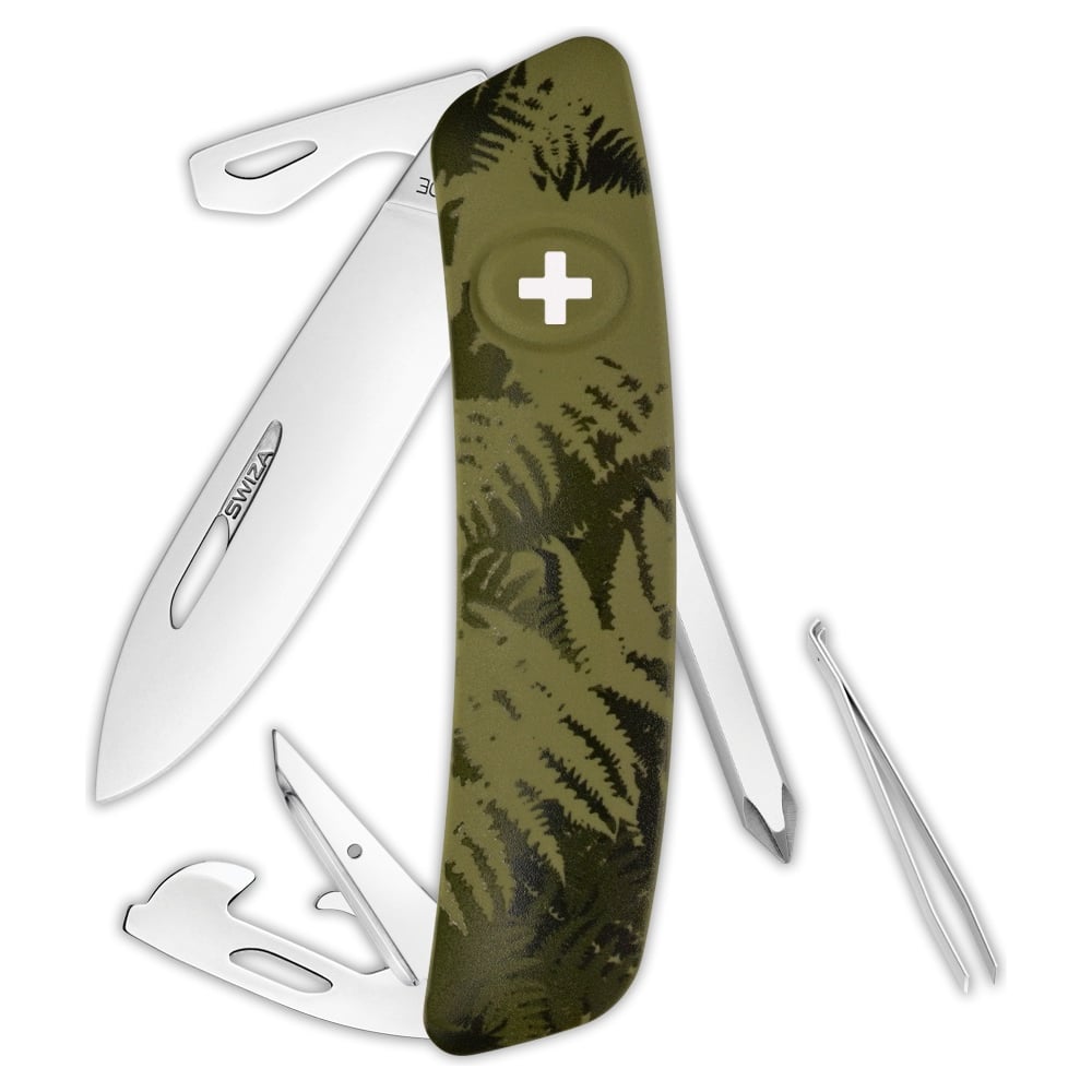 фото Швейцарский нож swiza c04 camouflage 95 мм, 11 функций, хаки kni.0040.2050