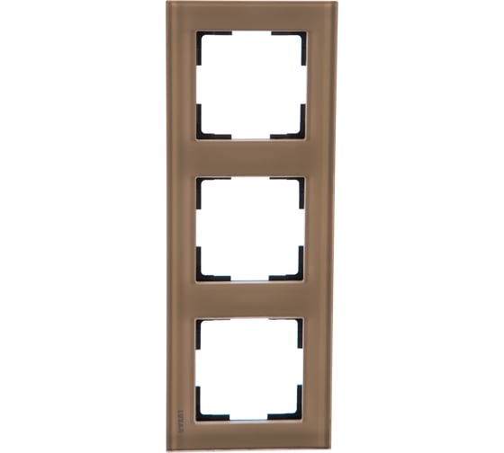 Изображение товара Горизонтальная рамка LUXAR Art на 3 поста стекло мокко 4606400620631