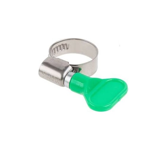 Изображение товара Червячный хомут STARFIX с ключом бабочка, 10-16 мм, нержавеющая сталь W2, 50 шт. в пакете SM-42103-50